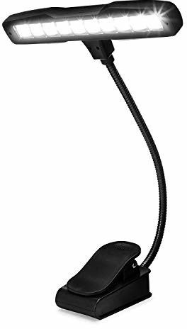 Infitronic Infitronic IN10LEDNL  10 diod LED lampka na pulpicie nut/lampka do czytania/lampka zaciskowa 2 poziomy jasności, czarna IN10LEDNL