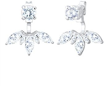 Elli Kolczyki Floral Ear Jackets cyrkonia  srebro 925 0311182216 0311182216