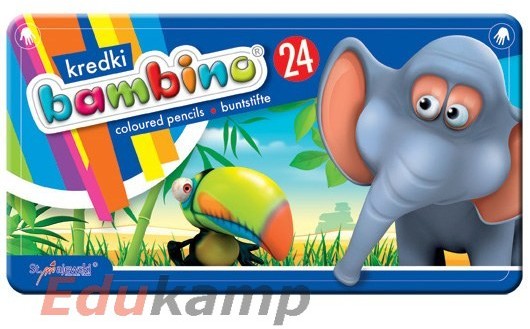 St. Majewski Kredki Kredki bambino 24 kolory MAJEWSKI - w metalowym pudełku KR33PRU