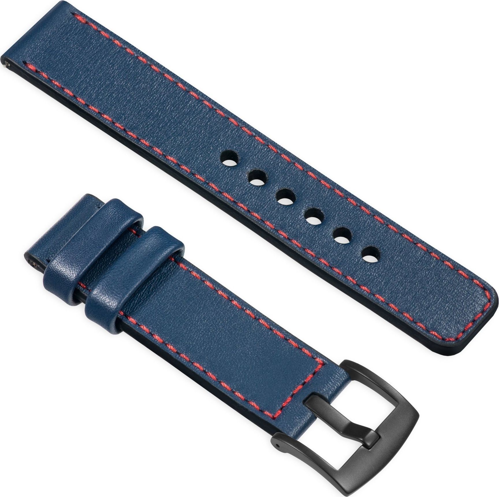 moVear Skórzany pasek 22mm do Apple Watch 5/4/3/2/1 42/44mm Czarny uBand C1 Standard 2197-uniw