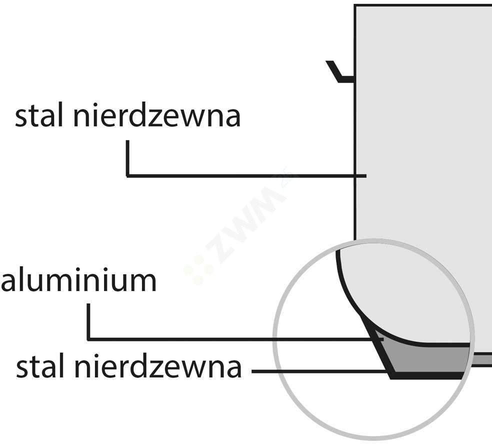 Stalgast garnek średni d 500 mm 62,8 l z pokrywką 012502