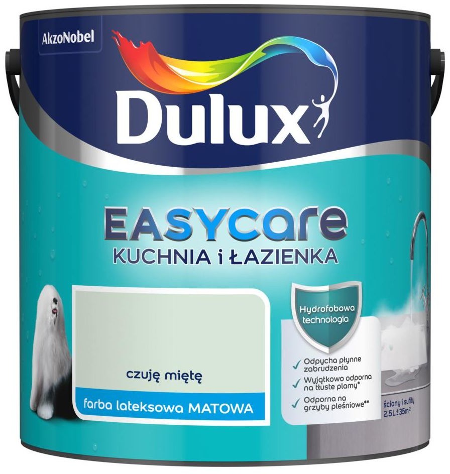 Dulux Farba wewnętrzna EASYCARE KUCHNIA I ŁAZIENKA 2.5 l Czuję miętę