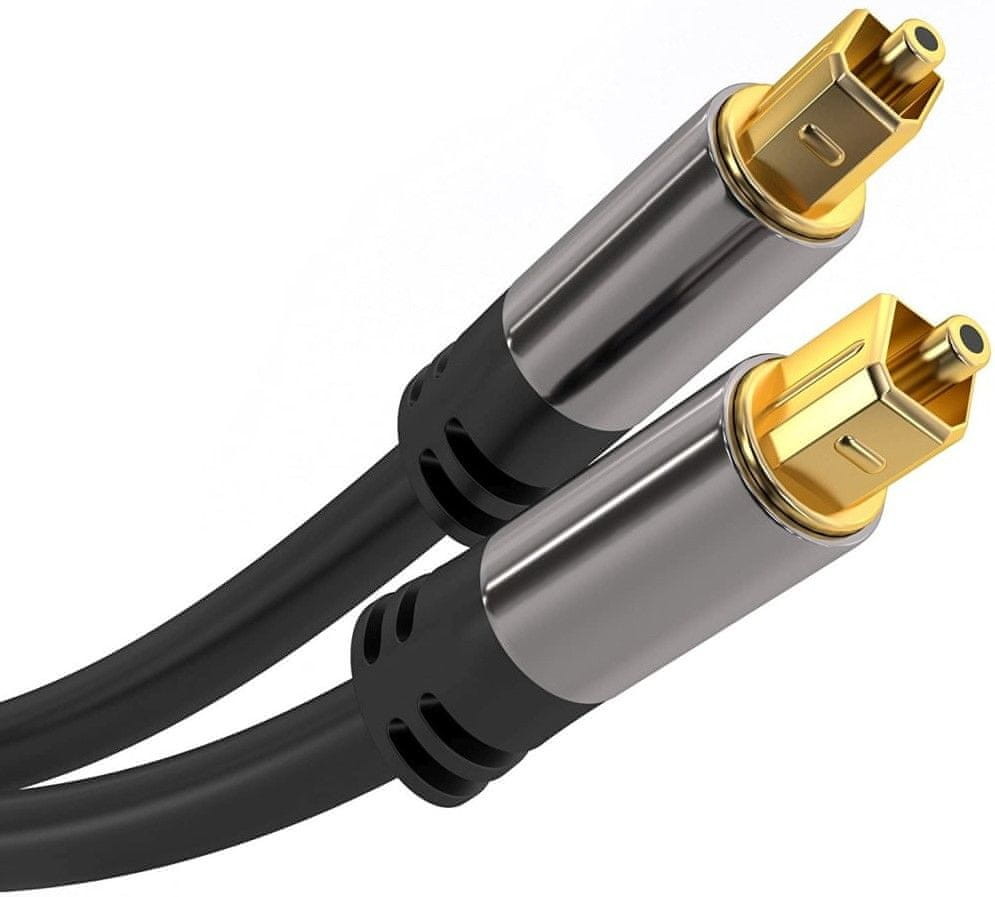 PremiumCord przewód Toslink M/M OD:6mm Gold design 1,5m kjtos6 015