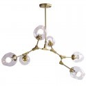 Step into Design OPRAWA ST-1232-6 GOLD TRANSPARENT Lampa wisząca MODERN ORCHID-6 złoto transparentna 130 cm ST-1232-6 GOLD TRANSPARENT