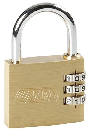 Lampa Lampa 65433 mosiężna kłódka z różnymi kombinacjami, 40 mm 65432