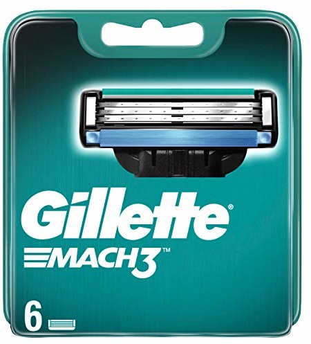 Gillette Mach3 ostrza do golenia z ulepszonymi paskami wilgoci, 6 wymiennych ostrzy 7702018515486