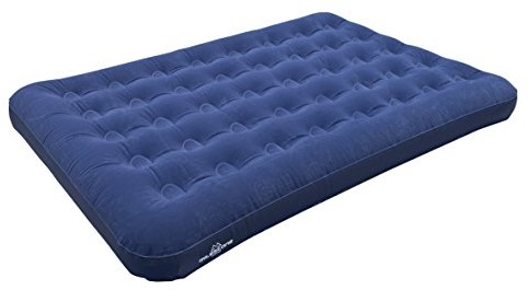 Milestone Camping materac dwuosobowy nadmuchiwany, z miękką wierzchnią warstwą, niebieski 88010