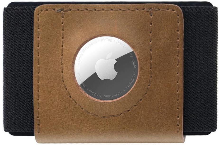 FIXED portfel skórzany Tiny Wallet for AirTag z naturalnej skóry bydlęcej FIXWAT STN2 BRW brązowy