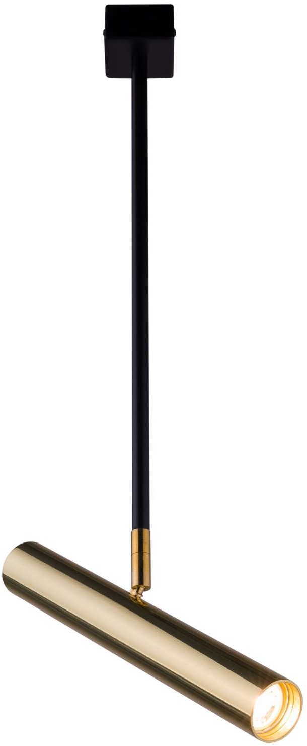 Amplex LAMPA sufitowa AKADI 0130 okrągła OPRAWA tuba metalowa czarna złota 0130