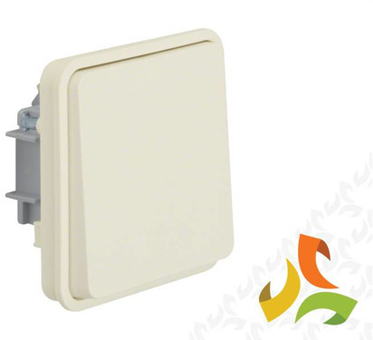 Hager BERKER W.1 Moduł wyłącznika 1-klawiszowy uniwersalny (schodowy) IP55 biały 6130763512 6130763512/HAG