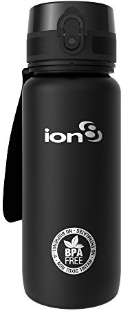 ion8 Ion8, zabezpieczona przed wyciekiem butelka na wodę/bidon, pozbawiona BPA (bisfenolu A), 650 ml, czarny, 650ml I8750SCAR