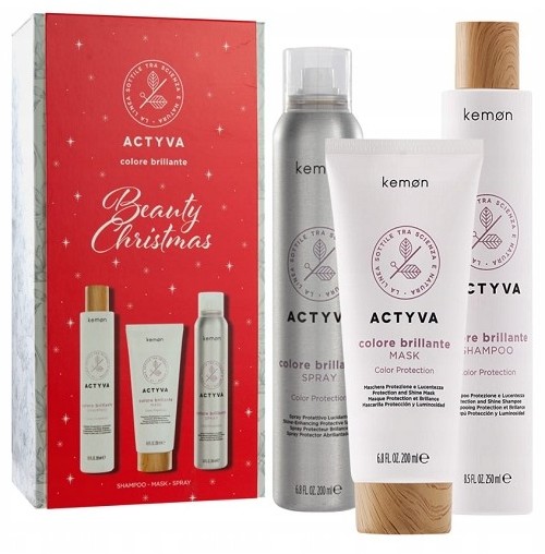 Kemon BEAUTY CHRISTMAS ZESTAW ŚWIĄTECZNY DO WŁOSÓW FARBOWANYCH- COLORE BRILLANTE KEM000244