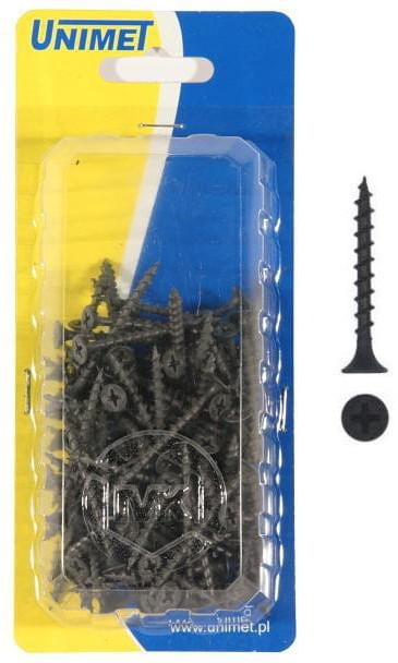 UNIMET WKRĘT GIPS DREWNO FOSFATYZOWANY 3.5*25MM OP-200SZT 508 3.5*25 M [6693399]