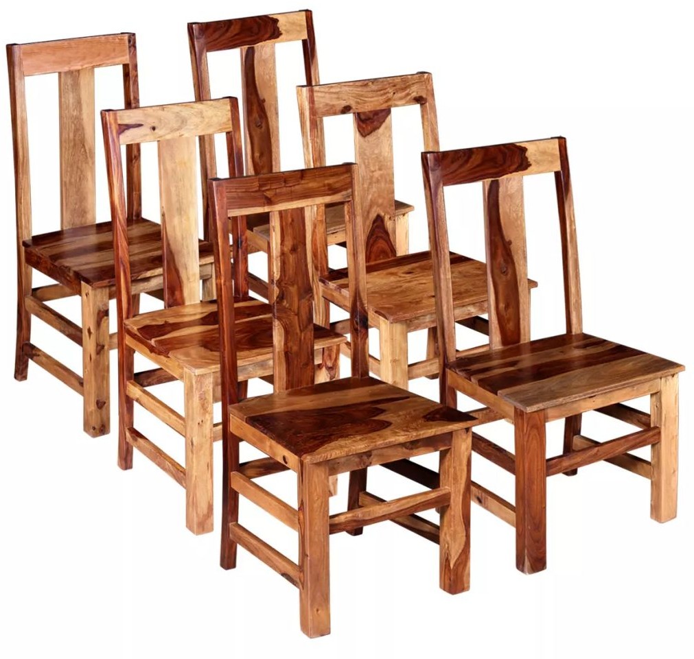 vidaXL Krzesła do jadalni z drewna sheesham, 6 szt.