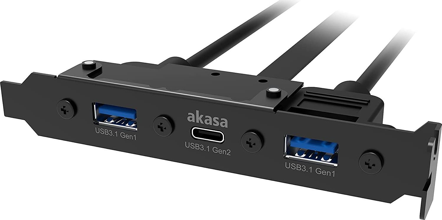 Akasa Akasa Wspornik I/O 2x USB 3.2 Gen 2 + USB-C AK-CBUB52-50BK  4710679550268