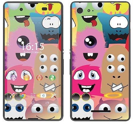 Sony Royal Sticker Royal tatuaż ścienny RS. 99001 samoprzylepny do Xperia E3 z motywem potworów RS.99001