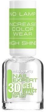 Miss Sporty Nail Expert 3D Gel Effect lakier utwardzający 8ml 51124-uniw