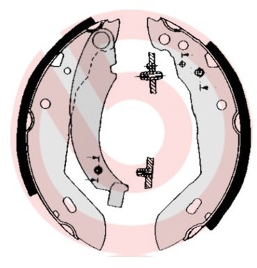 BREMBO Zestaw szczęk hamulcowych S 68 518
