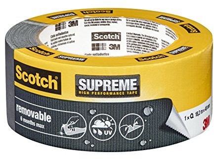 Scotch Supreme', 41031848 - srebrna ultramocna taśma klejąca, po zdjęciu nie pozostawia kleju, wymiary 48 mm X 18,2 m 41031848