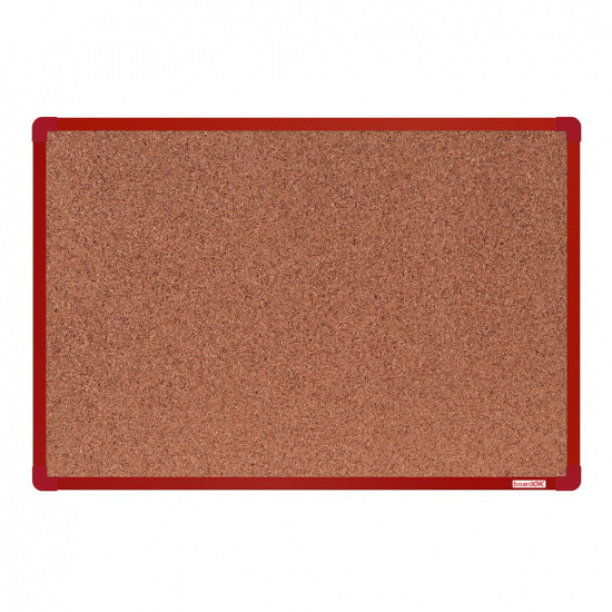 boardOK Tablica korkowa boardOK, 60x90 cm, czerwona aluminiowa rama VOK060090-3300