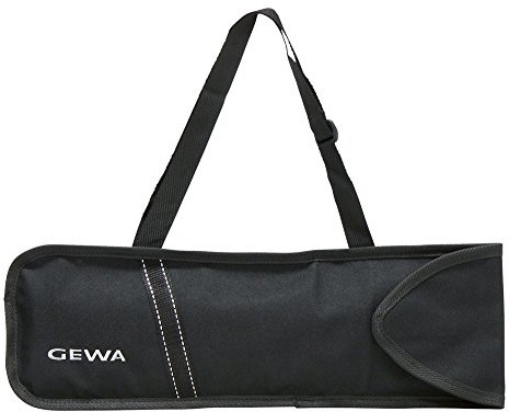 GEWA Notenpulttasche schwarz mit Tragriemen und Klettverschluss 80x18 cm 277220