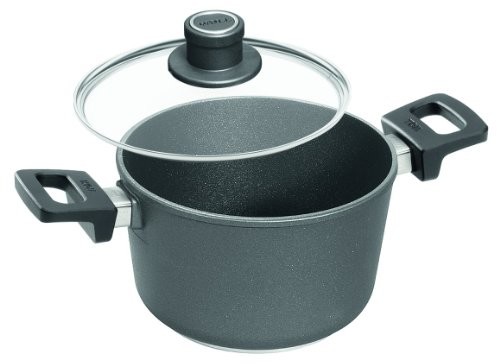 Woll Wełniany Titanium Nowo odlew ciśnieniowy w zestawie szkło bezpieczne pokrywki z 2 bocznymi uchwytami, 20 cm 120NL