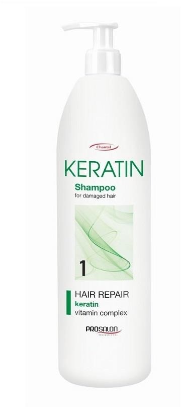 Chantal Prosalon Keratin Hair Repair Vitamin Complex 1 Shampoo For Damaged Hair szampon z keratyną do codziennej pielęgnacji włosów zniszczonych. suchych i matowych 1000g 64468-uniw