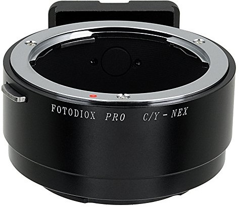 Sony Fotodiox Pro Lens Mount Adapter, Contax/Yashica (CY, C/Y) Lenses to E-Mount Mirrorless camera adapter for Alpha E-Mount Camera bodies (APS-C i Full Frame wyszukiwania AS NEX-5 i NEX-7, A7, CY-NEX-PRO