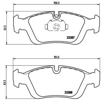 BREMBO Zestaw klocków hamulcowych, hamulce tarczowe P 06 024