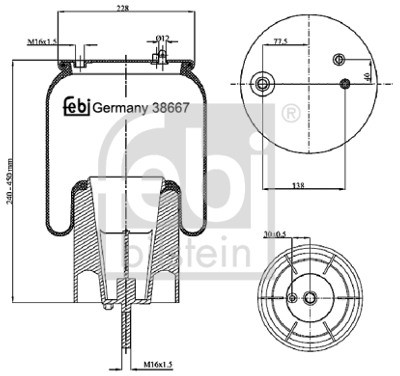 FEBI Mieszek, klimatyzacja FEBI 38667
