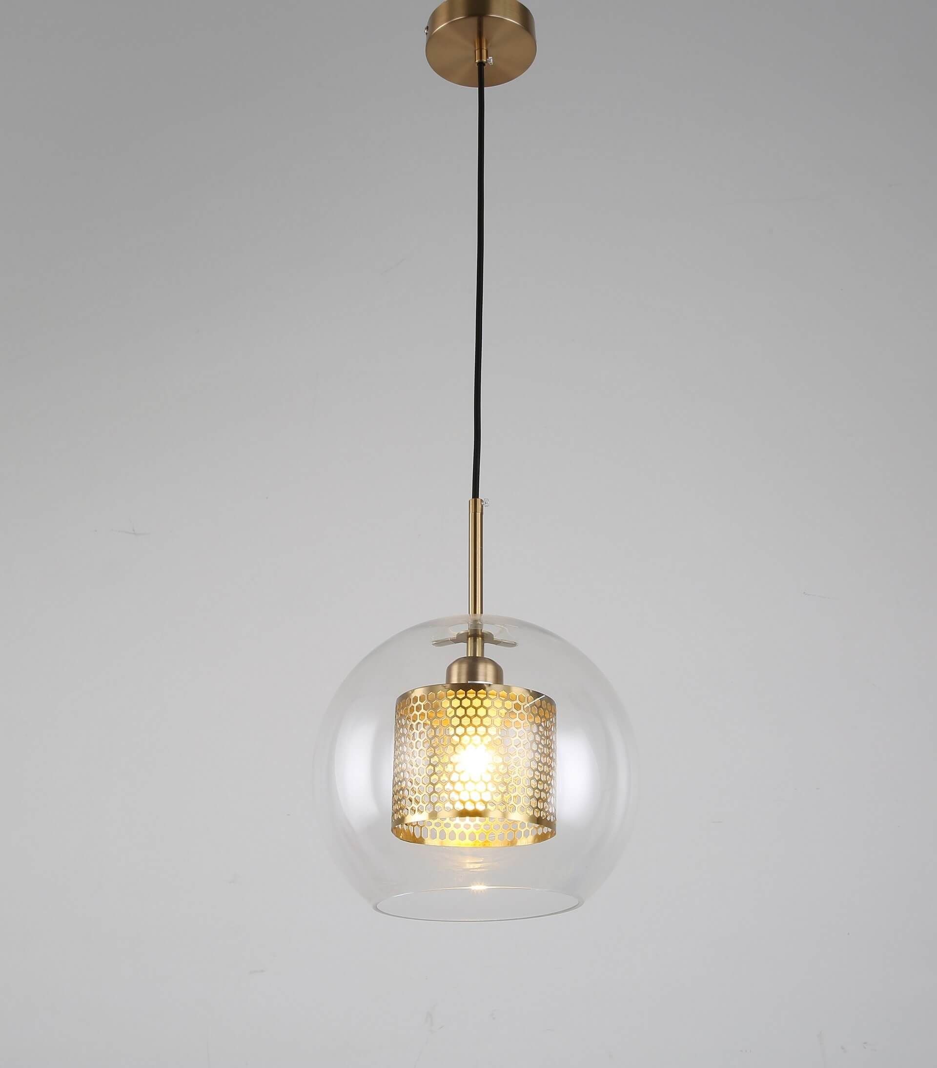 Lumina Deco Deco NOWOCZESNA LAMPA WISZĄCA PONTINA BRASS LDP 6830 (MD)