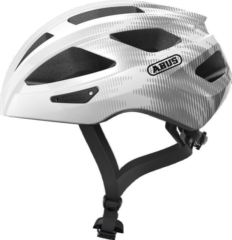 Abus Macator Kask, white/silver M 52-58cm 2020 Kaski miejskie i trekkingowe 87233