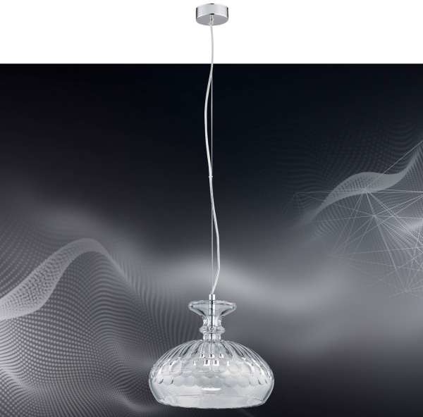 Argon LAMPA wisząca GROSETTO 3805 szklana OPRAWA zwis LED 8W glamour przezroczysty 3805