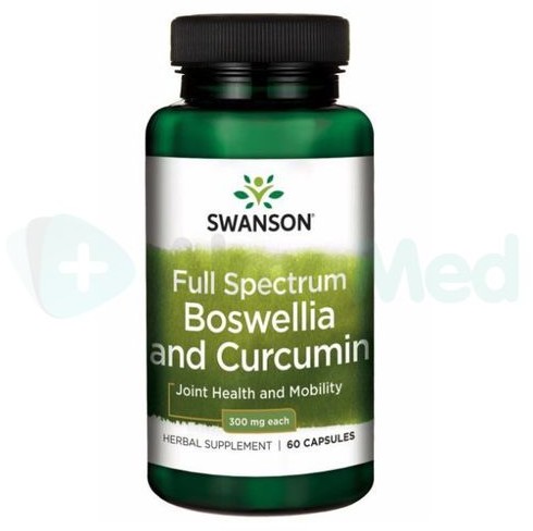 Swanson Full Spectrum Boswellia and Curcumin - regeneracja stawów- 300mg, 60 kaps