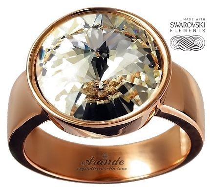 Swarovski Arande pierścionek CRYSTAL RÓŻOWE ZŁOTO SREBRO 4316709402