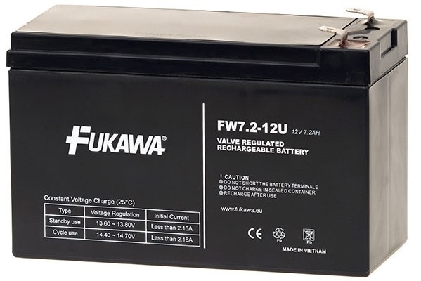 Fukawa FUKAWA FW 7,2-12 F1U - Akumulator ołowiowy 12V/7,2Ah/faston 4,7mm