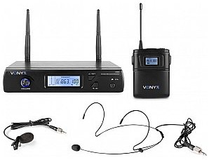 Vonyx Zestaw mikrofonowy bezprzewodowy UHF Vonyx WM61B 179.261