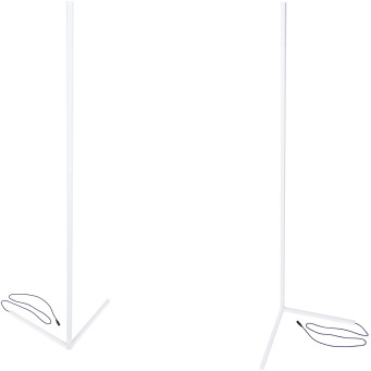 LVT Lampa podłogowa narożna LED RGB 20W 140CM - Biała 0293-20W-140-RGB-B