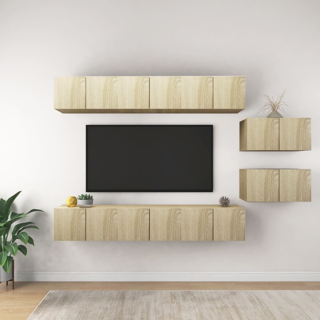 vidaXL Szafki TV 8 szt. dąb sonoma płyta wiórowa 3079042