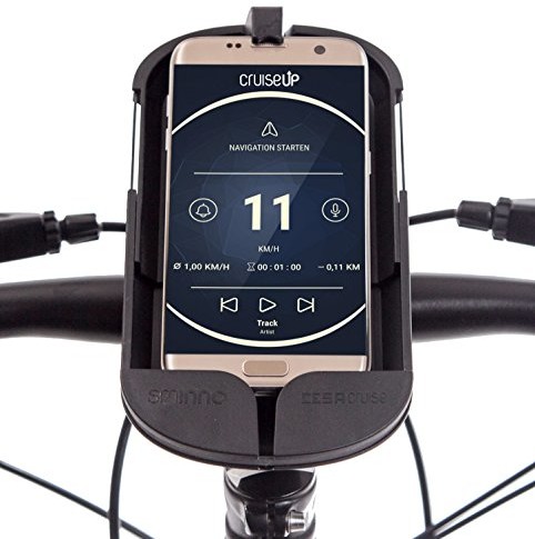 Samsung Sminno CESAcruise INNOVATIVE uniwersalny uchwyt do smartfonów (iPhone 6/6plus/6S/5S/5/4, Galaxy S6/S5/S4/S3/Note2-4 itp.), zestaw głośnomówiący do roweru, motorynki, hulajnogi, roweru elektryc CESAcruise_Schwarz