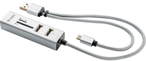 YENKEE YENKEE Hub USB, Czytnik kart OTG YHC 102SR Slot SD,micro SD,3xUSB