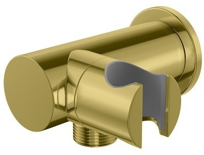 Kohlman Experience Gold uchwyt słuchawkowy z przyłączem wody złoty połysk QW004AEGD