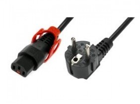 Фото - Кабель ASSMANN Kabel połączeniowy zasilający z blokadą IEC LOCK+ Schuko kątowy/C13 prosty 
