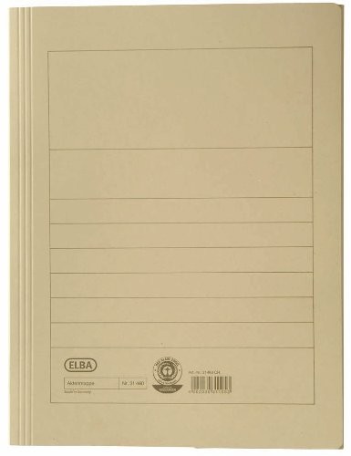 Elba 31460bl teczkę na akta, karton 250 G/M kw. Manila firmy, do około 150 kartek DIN A4, 25 sztuki, niebieskie, Chamois 100091159