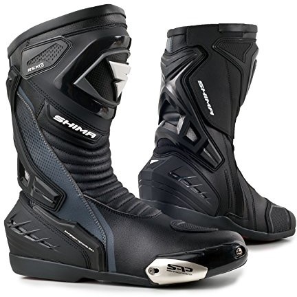 SHIMA Rsx-6 męskie buty sportowe retro ze skóry motocyklowe, 43 EU, czarny RSX-6 MEN BLACK 43