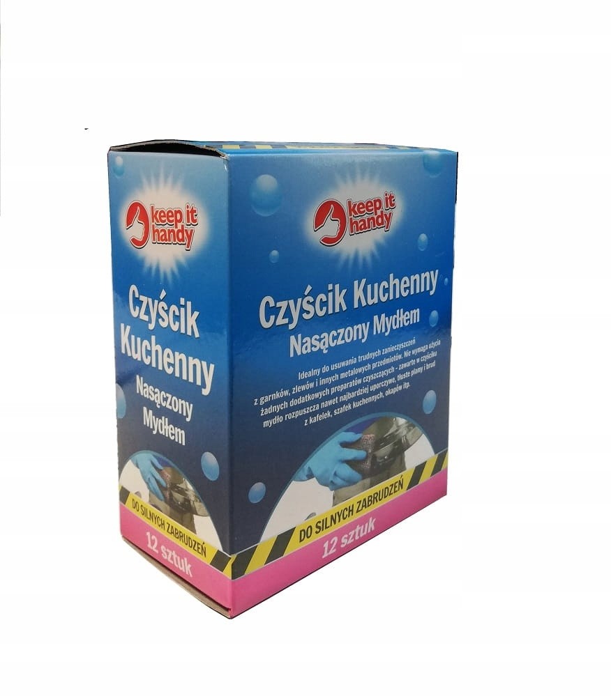 Czyścik zmywak kuchenny nasączony mydłem 12 sztuk