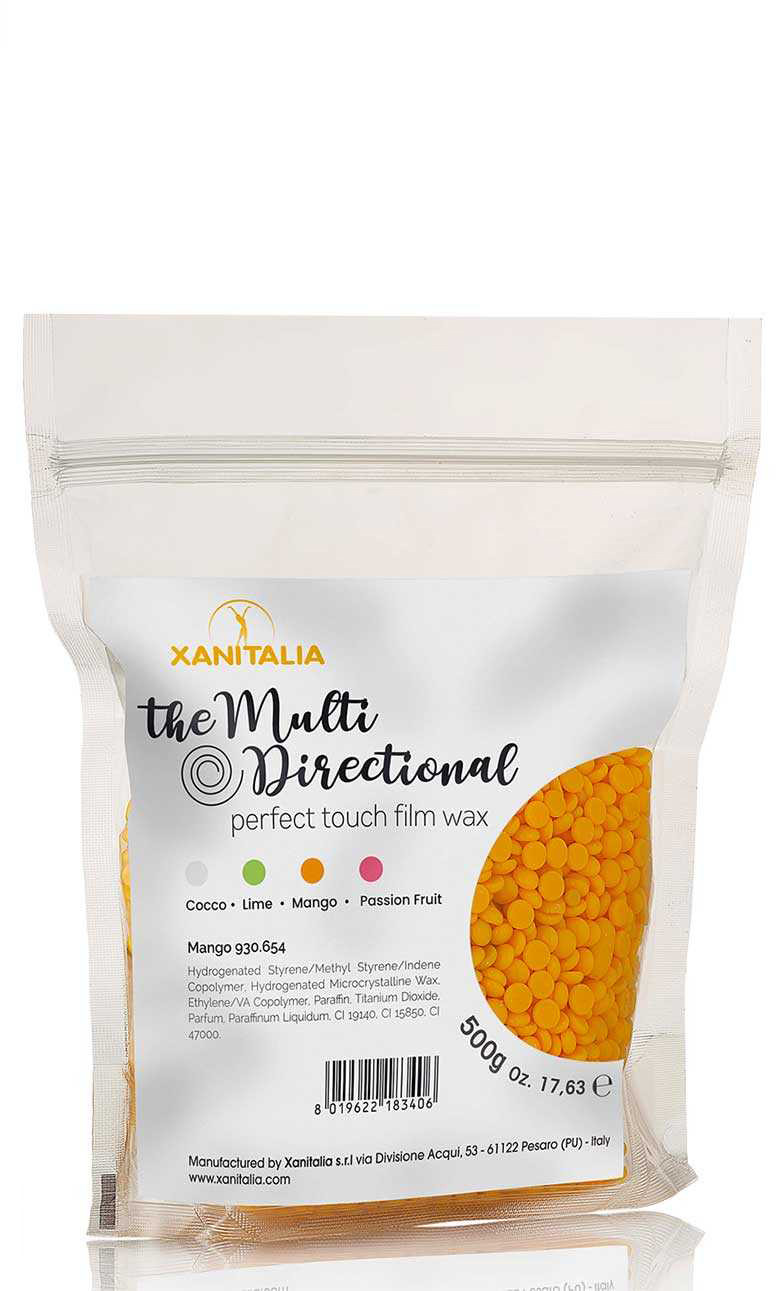 Xanitalia Premium Textile - Wosk Bezpaskowy do Depilacji w Perełkach Mango 500gr