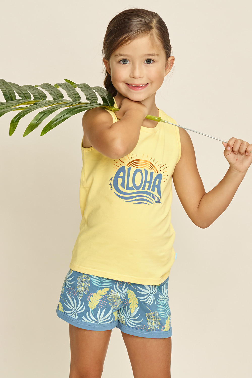Charlie Choe Dziewczęca piżama Aloha Palms