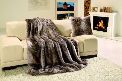 Gozze Gzze Luksusowy koc futro 150x200 cm Niedźwiedź brunatny 40059-150200