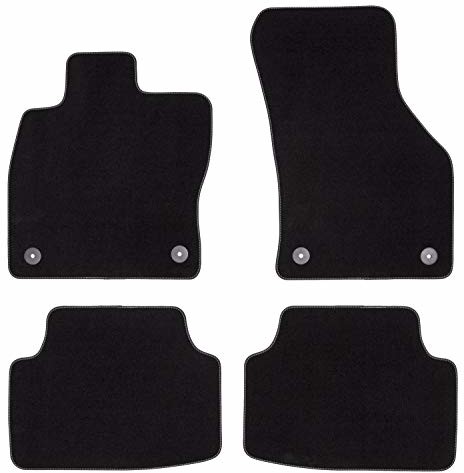 Variant MAT10 MAT10 Silver-Line: Skoda Octavia III Limousine i od roku produkcji 2012-11 X dywaniki samochodowe, welurowe, jakość premium, 4-częściowy, czarne, gwarantowane dopasowanie 000025SV002